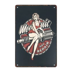 metal plate deco garage pin up