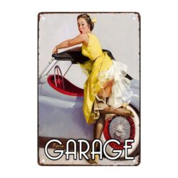 sexy garage deco metal plate 1