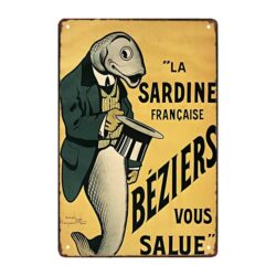 metal plate deco les sardines