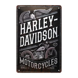 plaque metal deco motorcycle harley davidson