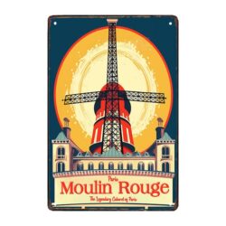 metal plate deco moulin rouge