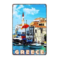 metal plate deco country greece