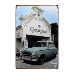 metal plate deco peugeot