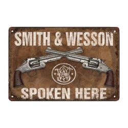 smith wesson decorative metal plaque