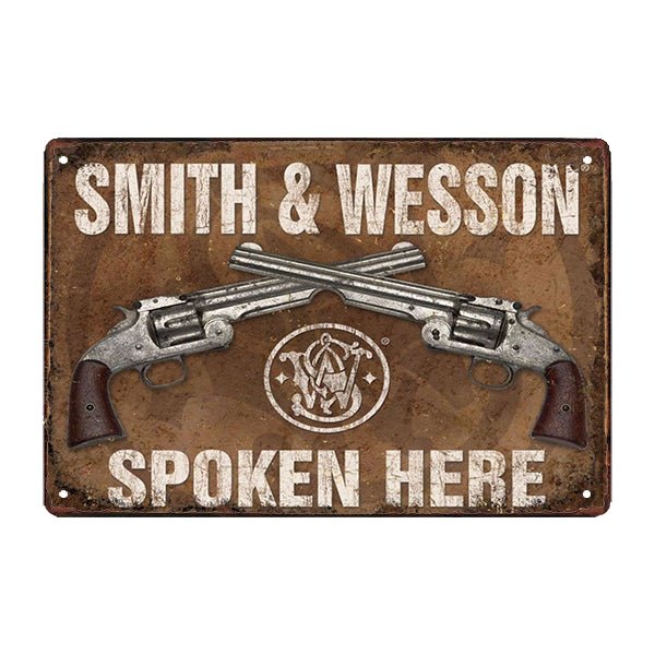 smith wesson decorative metal plaque smith wesson decorative metal plaque