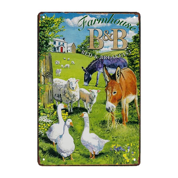 metal plate deco vintage farm animals metal plate deco vintage farm animals