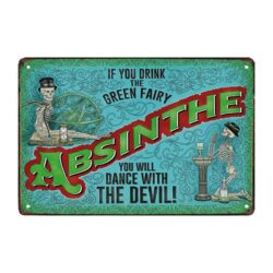 metal plate deco vintage cuisine absinthe
