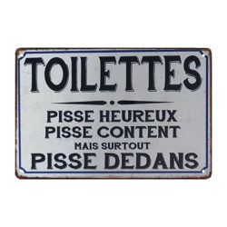 metal plate deco wc 1