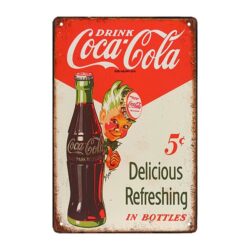 decorative metal plate coca cola