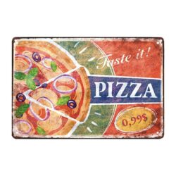 decorative metal pizza plate