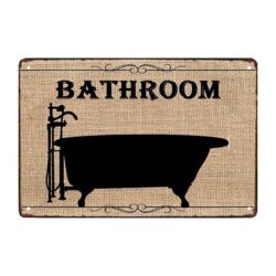 decorative metal plate bathroom