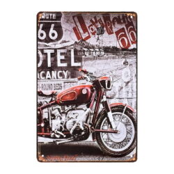 vintage motorcycle decorative metal plate