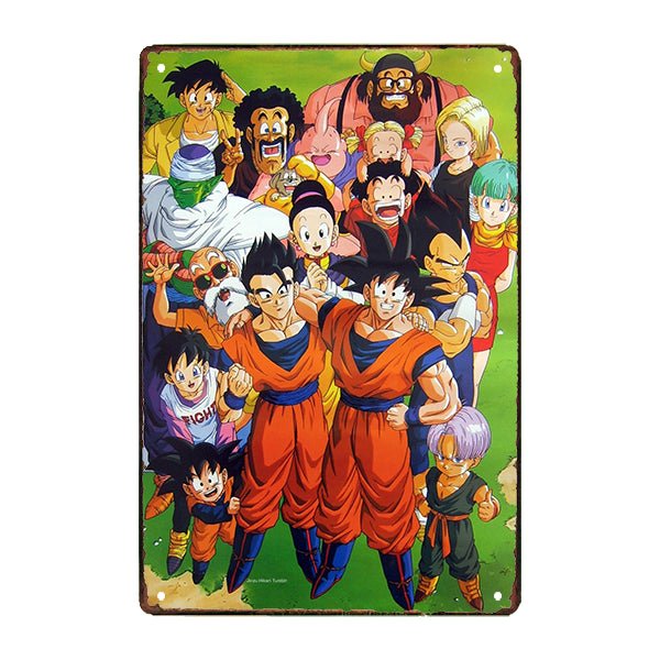 dragon ball metal plate dragon ball metal plate