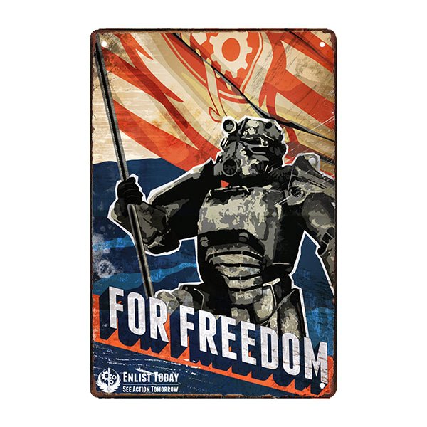 metal plaque fallout series metal plaque fallout series