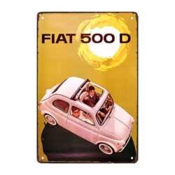 metal plate fiat 500