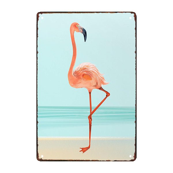 flamingo metal plate flamingo metal plate
