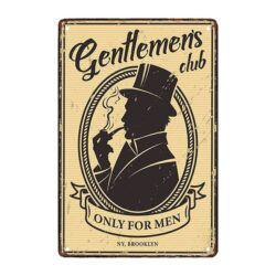 gentleman metal plate
