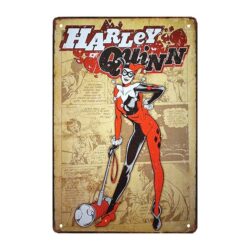 harley quinn metal plate