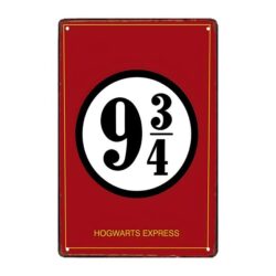 harry potter station metal plaque