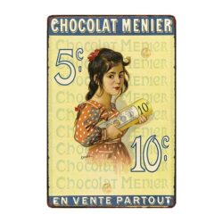 old chocolat menier advertising plate