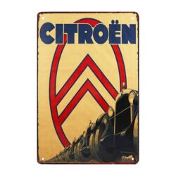 old citroen advertising plate