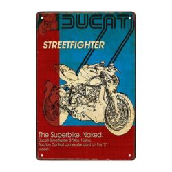 old ducati advertising plate