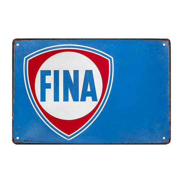 old fina advertising plate old fina advertising plate