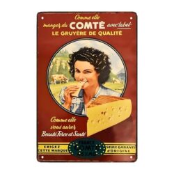 old fromage comte advertising plate
