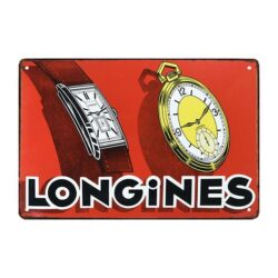 old longines advertising plate