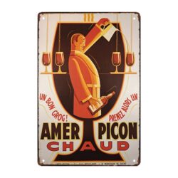 old metal picon advertising plate