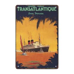 old transatlantic advertising plate