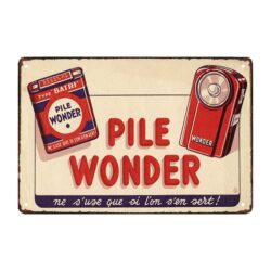 old wonder advertising plate
