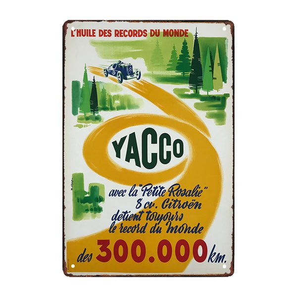old yacco advertising plate old yacco advertising plate
