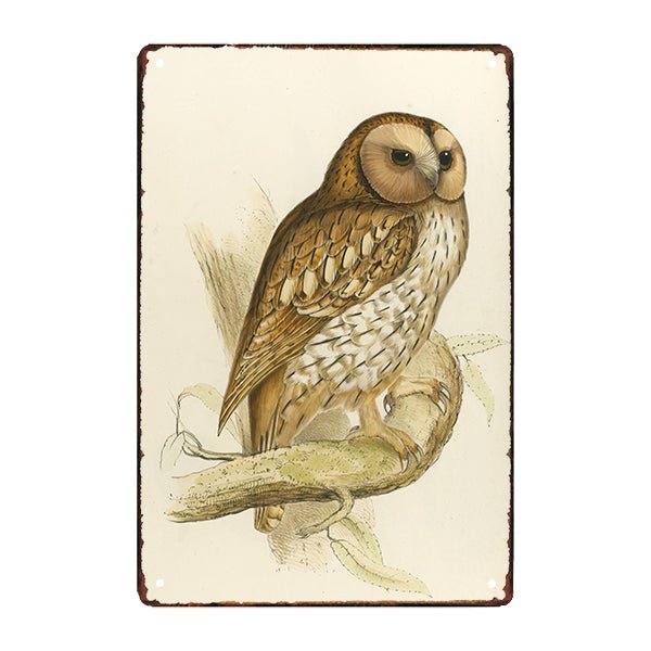 advertising plaque with owl advertising plaque with owl