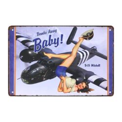 sexy airplane advertising plaque