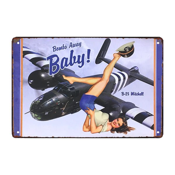 sexy airplane advertising plaque sexy airplane advertising plaque