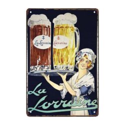 old beer advertising plate