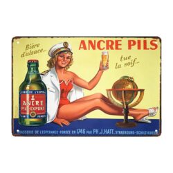 beer anchor advertising plate