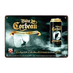 beer of the corbeau advertising plate