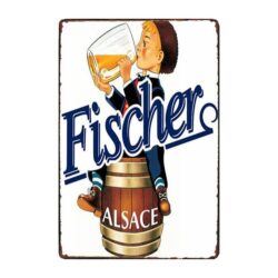 advertising plate beer fischer