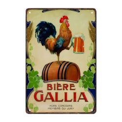 beer gallia advertising plate