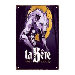 beer la bete advertising plate