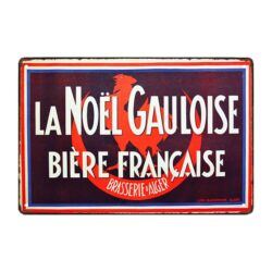 vintage metal plate br biere la gauloise