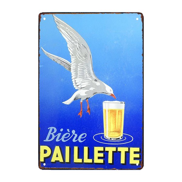 advertising plate beer paillette advertising plate beer paillette