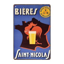 advertising plate beer saint nicolas
