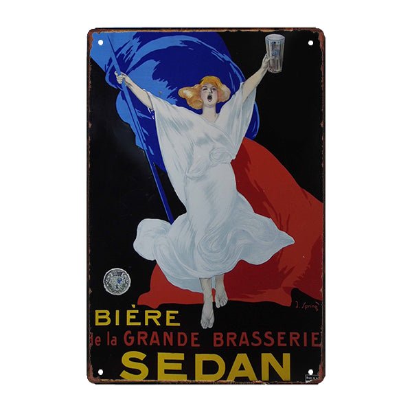 beer sedan advertising plate beer sedan advertising plate