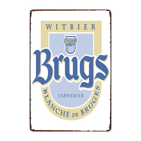 white advertising plate of bruges white advertising plate of bruges