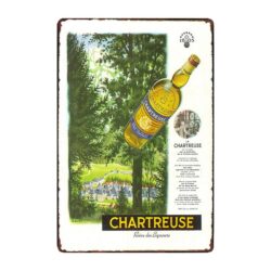 chartreuse advertising plaque