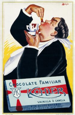 kohler chocolate advertising plate