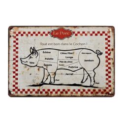 pig advertising plaque